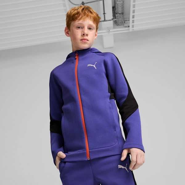 Sudadera con capucha EVOSTRIPE PUMA para niños grandes ¡Estilo y comodidad unidos en una prenda imprescindible!