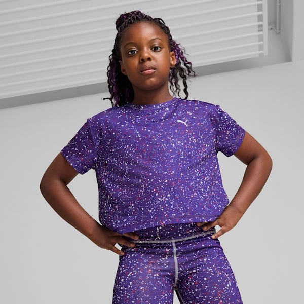 ¡PUMA TRAIN FAVORITE! Camiseta corta para niños grandes. ¡Entrena con estilo y energía!
